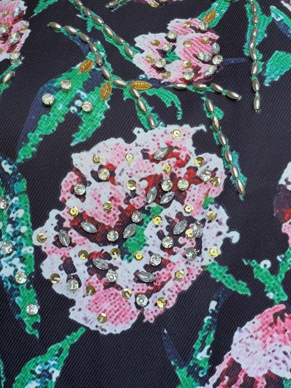 Embroidered Floral A-Line Dress with Pink tulips🌷 - Picture 3 of 5